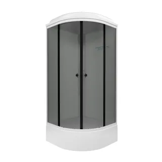 Душевая кабина Triton Грэй Щ0000066463 90x90 см профиль чёрный стекло тонированное